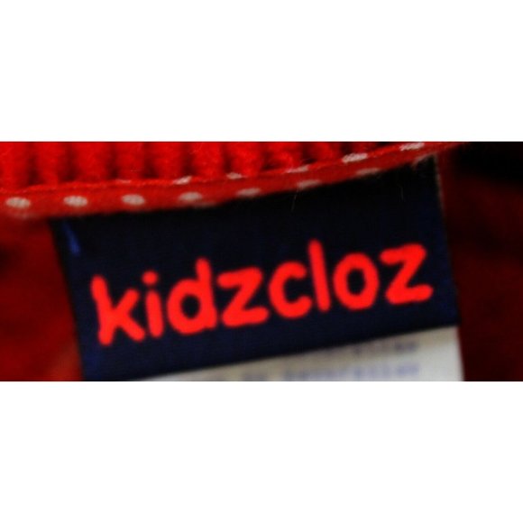 Vtg 1990s Kidzcloz Red Corduroy 1-pc Bubble Jumpsuit Flowers Little Girl Sz 18M - Picture 9 of 12